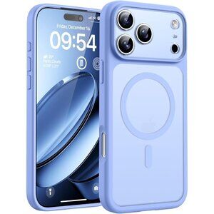 Light Blue Iphone 17 Pro Max Full Camera Protection Translucent Matte Phone Case